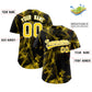 Custom Black Fumes Graffiti Pattern Authentic Baseball Jersey Limited