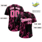 Custom Black Fumes Graffiti Pattern Authentic Baseball Jersey Limited