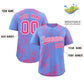 Custom Light Blue Fumes Graffiti Pattern Authentic Baseball Jersey Limited