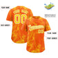 Custom Orange Fumes Graffiti Pattern Authentic Baseball Jersey Limited