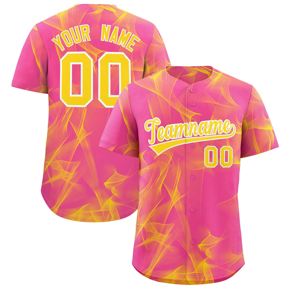 Custom Pink Fumes Graffiti Pattern Authentic Baseball Jersey