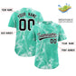 Custom Bright Green Fumes Graffiti Pattern Authentic Baseball Jersey Limited