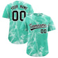 Custom Bright Green Fumes Graffiti Pattern Authentic Baseball Jersey