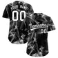 Custom Black Fumes Graffiti Pattern Authentic Baseball Jersey