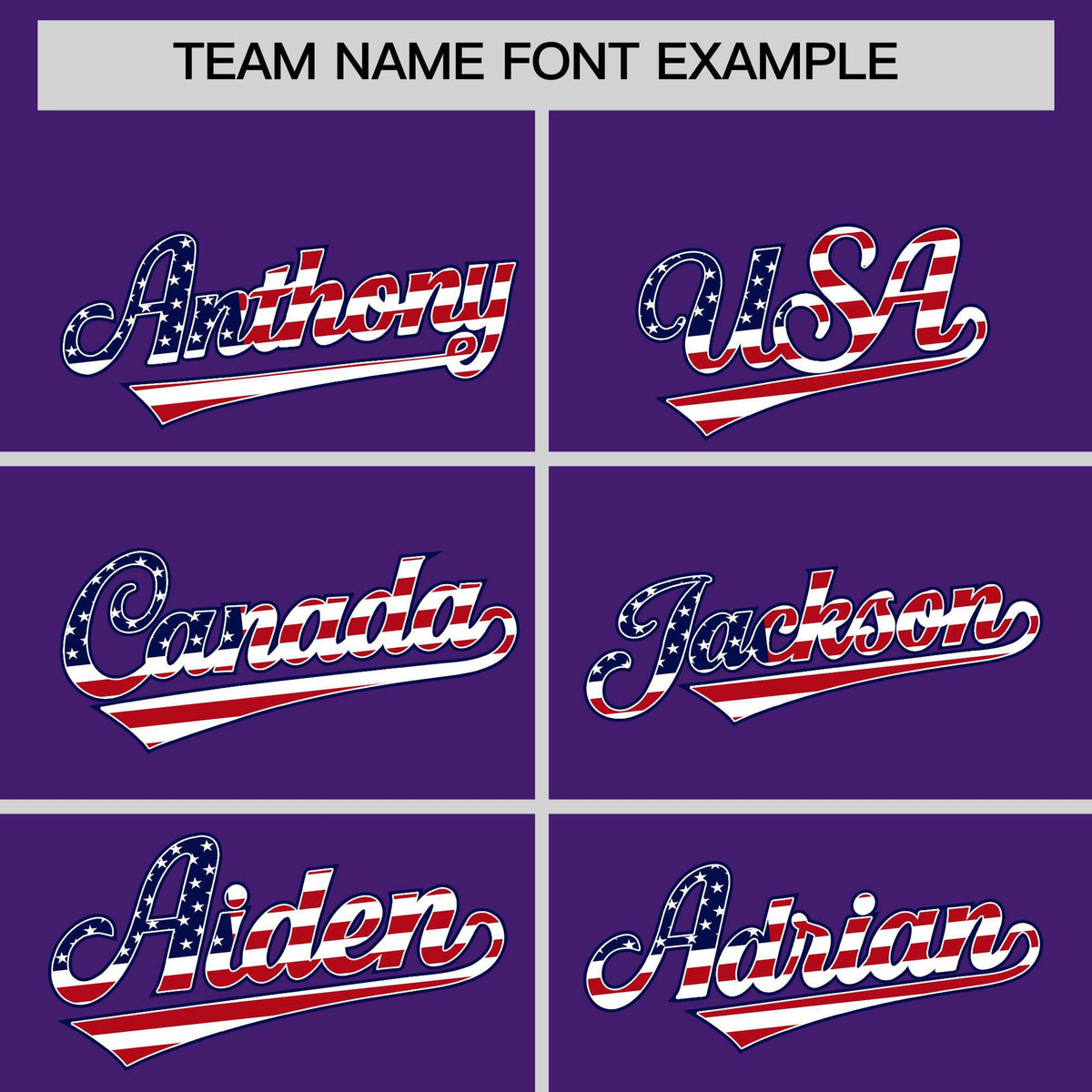 Custom Purple American Flag Design Personalized Baseball Jersey Limited