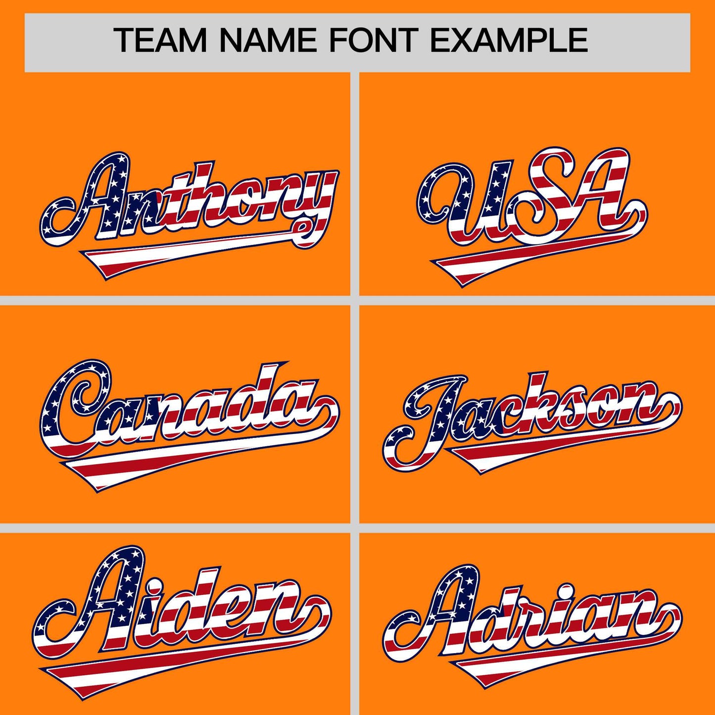 Custom Orange American Flag Design Personalized Baseball Jersey Limited