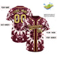 Custom Crimson Tie-Dye Graffiti Pattern Authentic Baseball Jersey Limited