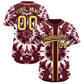 Custom Crimson Tie-Dye Graffiti Pattern Authentic Baseball Jersey
