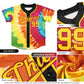 Custom Orange Tie-Dye Graffiti Pattern Authentic Baseball Jersey Limited
