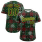 Custom Christmas Graffiti Pattern Authentic Baseball Jersey