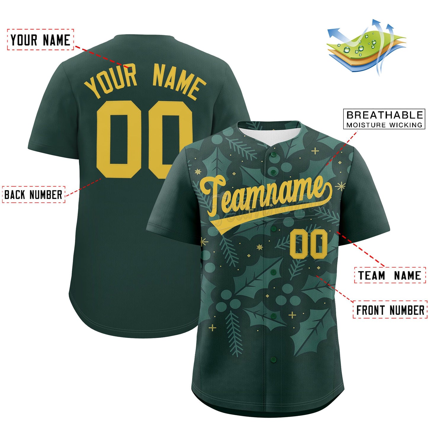 Custom Christmas Graffiti Pattern Authentic Baseball Jersey Limited