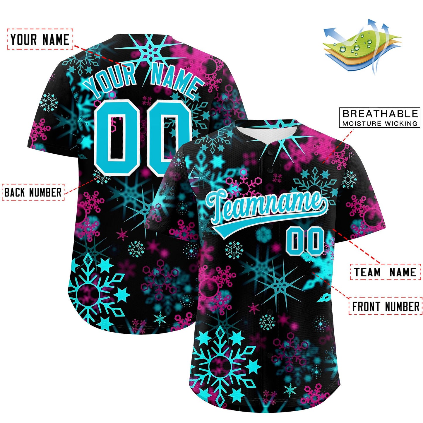 Custom Christmas Graffiti Pattern Authentic Baseball Jersey Limited