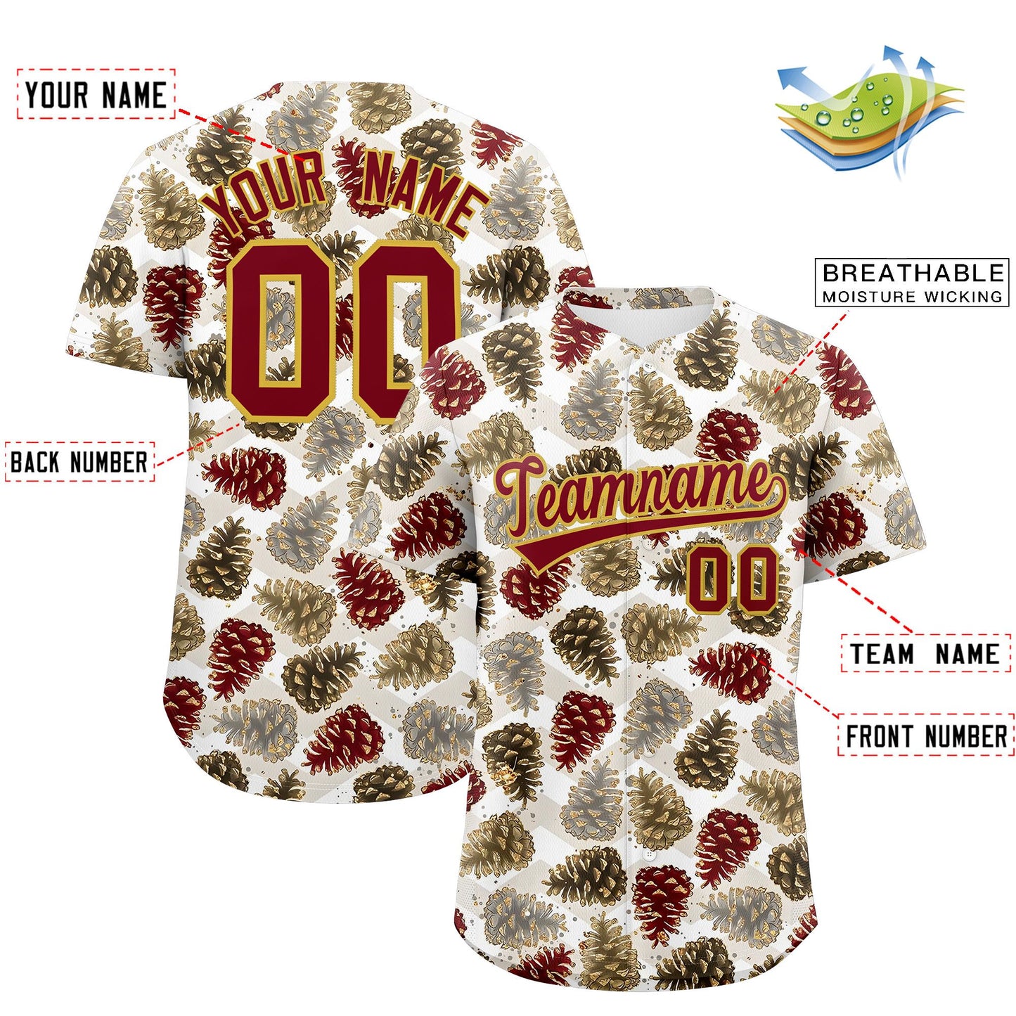 Custom Christmas Graffiti Pattern Authentic Baseball Jersey Limited
