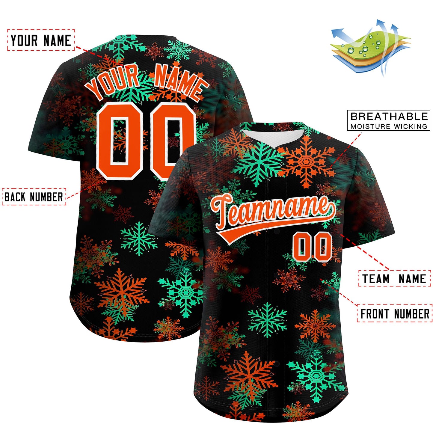 Custom Christmas Graffiti Pattern Authentic Baseball Jersey Limited