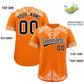Custom Orange White Baroque Style Personalized Baseball Jersey Limited