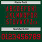 Custom Green Red Baroque Style Personalized Baseball Jersey Limited