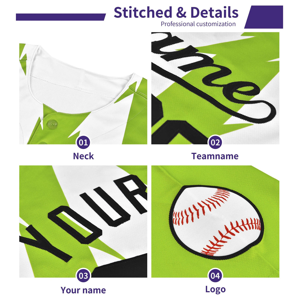 Custom Green Red Baroque Style Personalized Baseball Jersey Limited