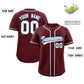 Custom Burgundy Classic Style Authentic Baseball Jersey Limited