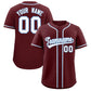 Custom Burgundy Classic Style Authentic Baseball Jersey