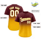 Custom Burgundy Yellow Gradient Fashion Authentic Baseball Jersey Limited