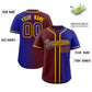 Custom Burgundy Royal Two Tone Gradient Fashion Authentic Baseball Jersey Limited