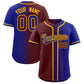 Custom Burgundy Royal Two Tone Gradient Fashion Authentic Baseball Jersey