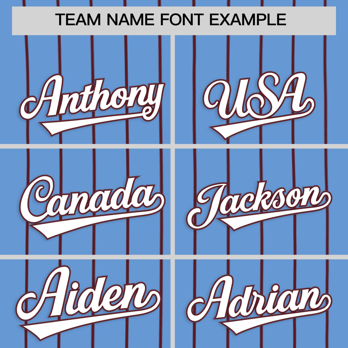 Custom Powder Blue Burgundy Stripe Fashion Authentic Baseball Jersey Limited