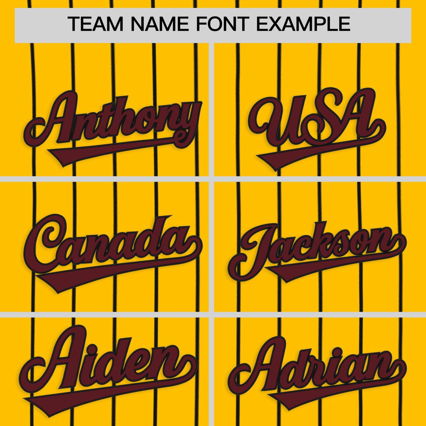 Custom Yellow Black Stripe Fashion Authentic Baseball Jersey Limited