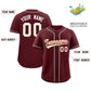 Custom Burgundy Classic Style Authentic Baseball Jersey Limited