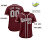 Custom Burgundy Classic Style Authentic Baseball Jersey Limited