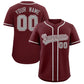 Custom Burgundy Classic Style Authentic Baseball Jersey