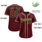 Custom Burgundy Classic Style Authentic Baseball Jersey Limited