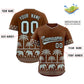 Custom Brown Silver-Gray Graffiti Pattern Personalized Bossinia Style Authentic Baseball Jersey Limited
