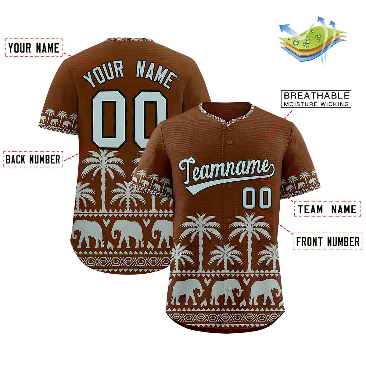 Custom Brown Silver-Gray Graffiti Pattern Personalized Bossinia Style Authentic Baseball Jersey Limited