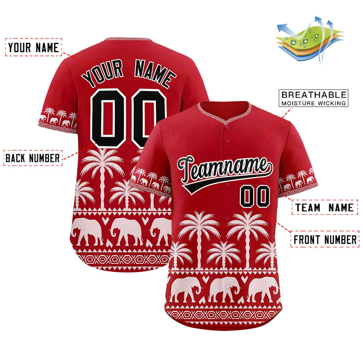 Custom Red White Graffiti Pattern Personalized Bossinia Style Authentic Baseball Jersey Limited