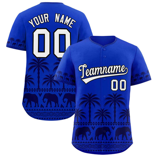 Custom Royal Navy Graffiti Pattern Personalized Bossinia Style Authentic Baseball Jersey