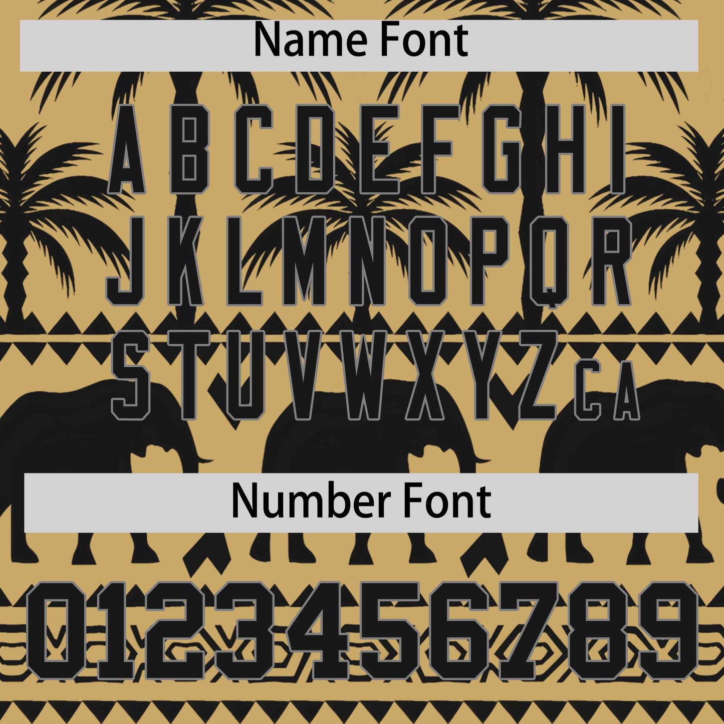 Custom Khaki Black Graffiti Pattern Personalized Bossinia Style Authentic Baseball Jersey Limited