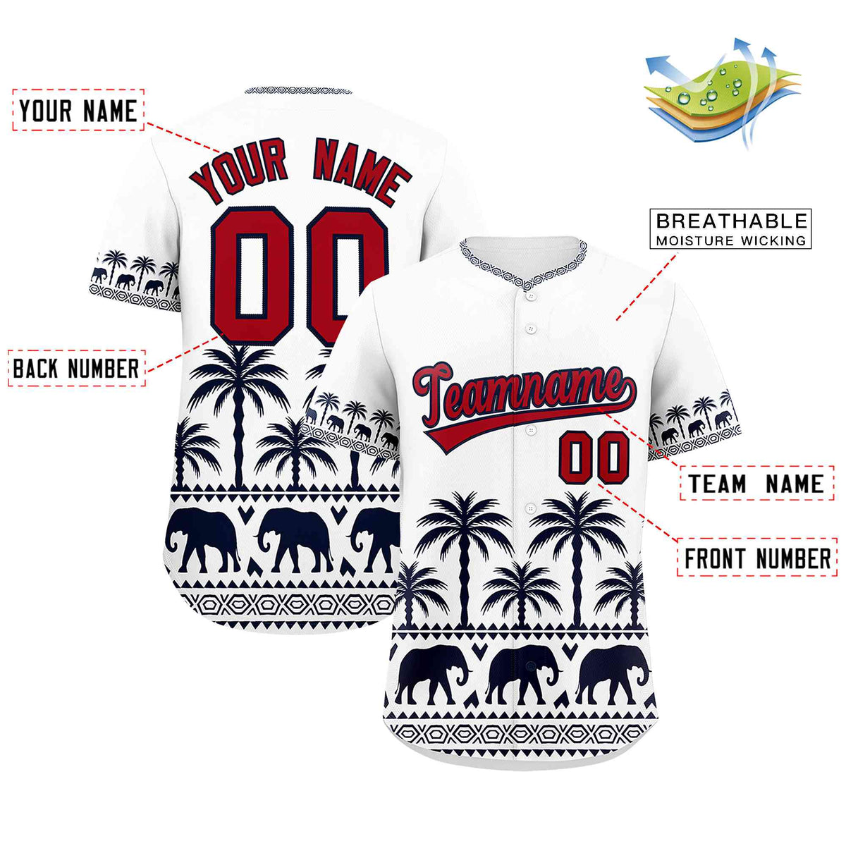 Custom White Navy Graffiti Pattern Personalized Bossinia Style Authentic Baseball Jersey Limited