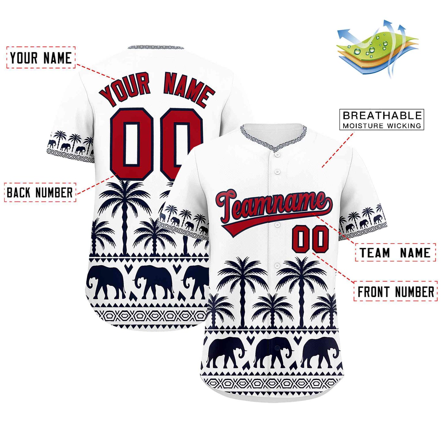 Custom White Navy Graffiti Pattern Personalized Bossinia Style Authentic Baseball Jersey Limited