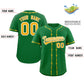Custom Kelly Green Gold Thorns Ribbed Classic Style Authentic Baseball Jersey Limited