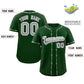 Custom Green Gray Thorns Ribbed Classic Style Authentic Baseball Jersey Limited