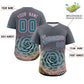 Custom Dark Gray Personalized 3D Flower Design Authentic Baseball Jersey Limited