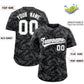 Custom Black Gray Playboy Graffiti Pattern Authentic Baseball Jersey Limited