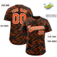 Custom Black Orange Playboy Graffiti Pattern Authentic Baseball Jersey Limited