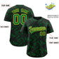 Custom Black Kelly Green Playboy Graffiti Pattern Authentic Baseball Jersey Limited