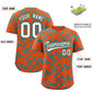 Custom Orange Aqua Playboy Graffiti Pattern Authentic Baseball Jersey Limited