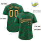 Custom Kelly Green Crimson Playboy Graffiti Pattern Authentic Baseball Jersey Limited