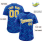 Custom Royal Powder Blue Playboy Graffiti Pattern Authentic Baseball Jersey Limited