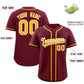 Custom Maroon Classic Style Authentic Baseball Jersey Limited