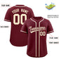 Custom Maroon Classic Style Authentic Baseball Jersey Limited
